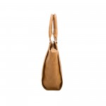 Beau Design Stylish Tan Color Imported PU Leather Handbag With Double Handle For Women's/Ladies/Girls